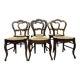 Suite de 6 chaises paillées d'époque Louis Philippe