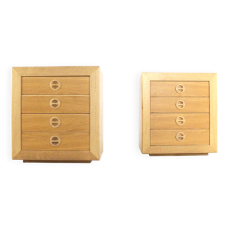 Set of 2 oak danish bedside tables 'Christiansborg'