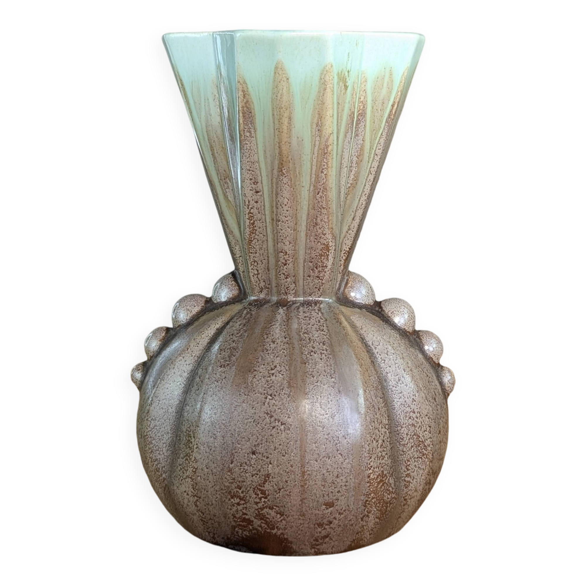 Belgium 4-sided neck ball vase
