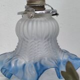 2 blue swan collar sconces
