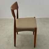 Chaises de salle à manger en teck de Midi par Bernard Petersen années 1960