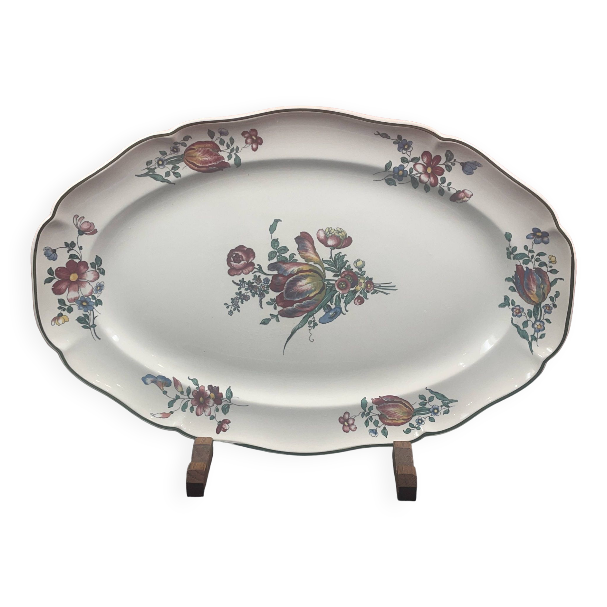 Large oblong dish Villeroy and Boch Mettlach Model 1562 - 46 x 30.5 cm