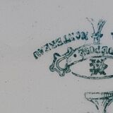 8 flat earthenware plates Creil and Montereau late nineteenth diam 23 cm