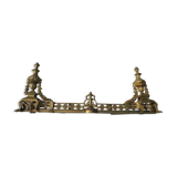 Chenêts and chimney bar in bronze nineteenth century.