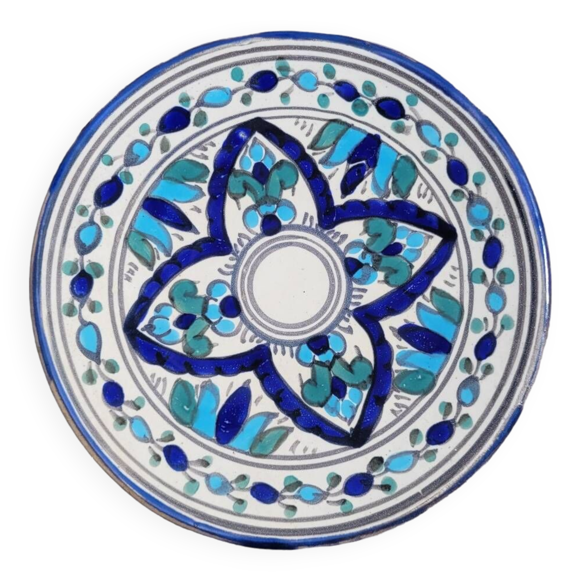 Assiette orientale émaillée