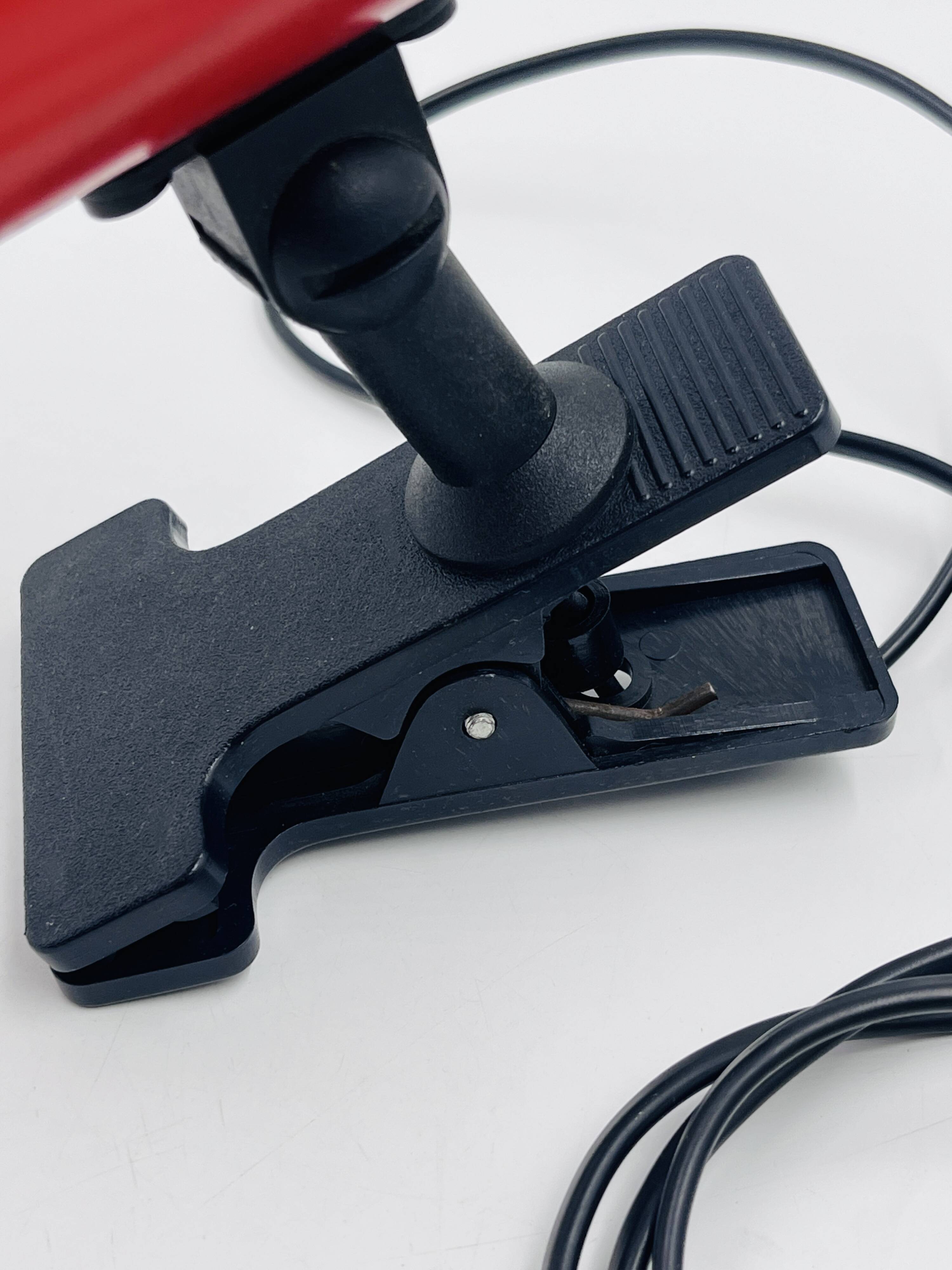 Orientable vintage clip spotlight, European production, 1980s.