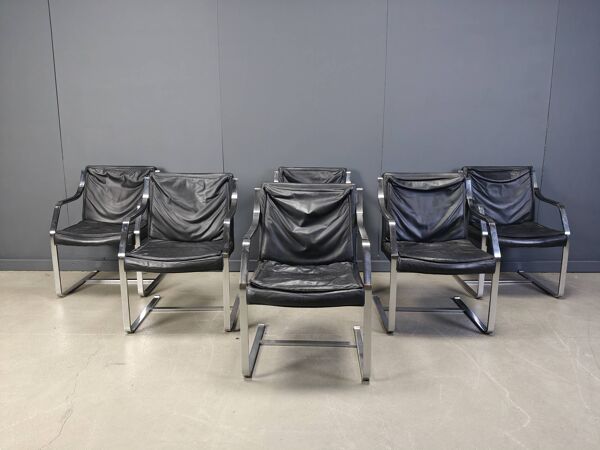 Ensemble de 6 fauteuils Rudolf Glatzel pour Knoll Art Collection, années 1980