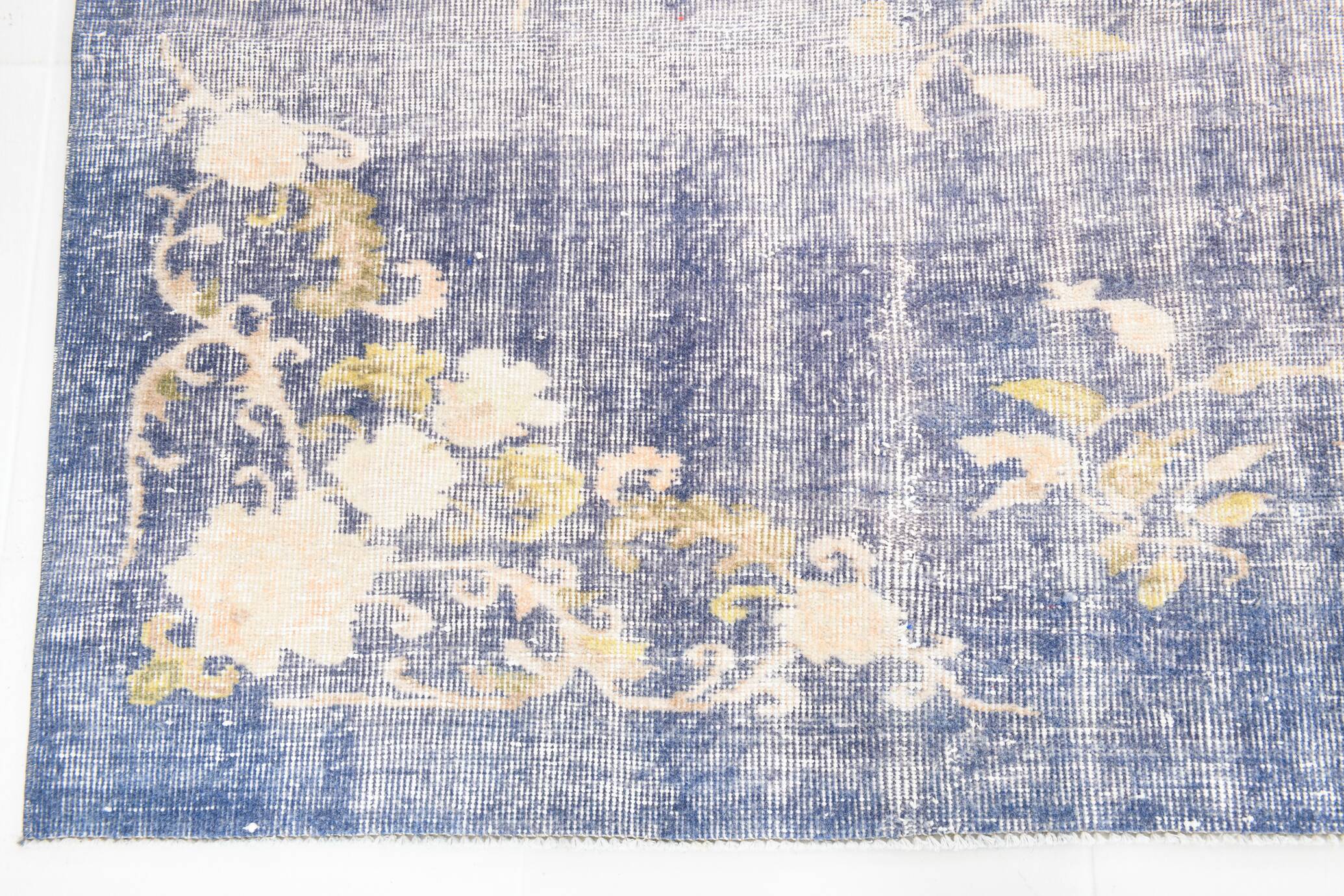 6x8 Faded Blue Oriental Vintage Rug, 194x258Cm