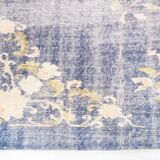 6x8 Faded Blue Oriental Vintage Rug, 194x258Cm