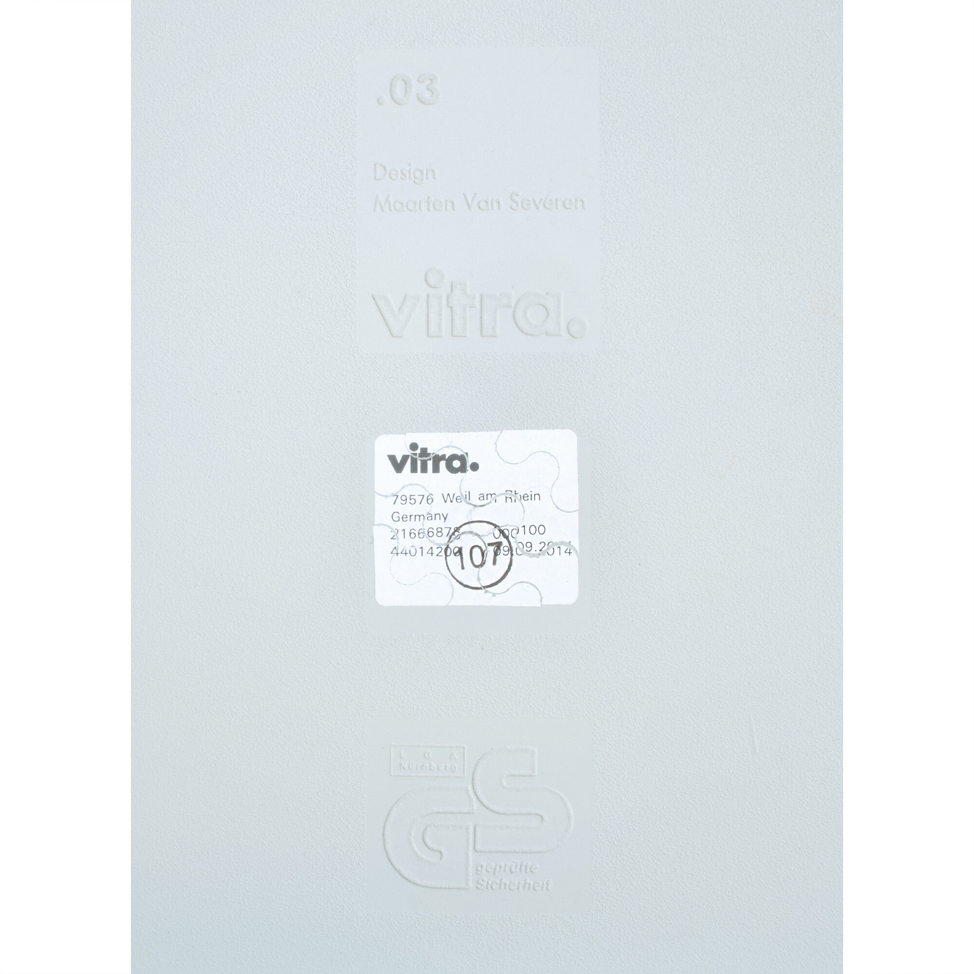 Chair ".03 Chair" by Maarten Van Severen for Vitra