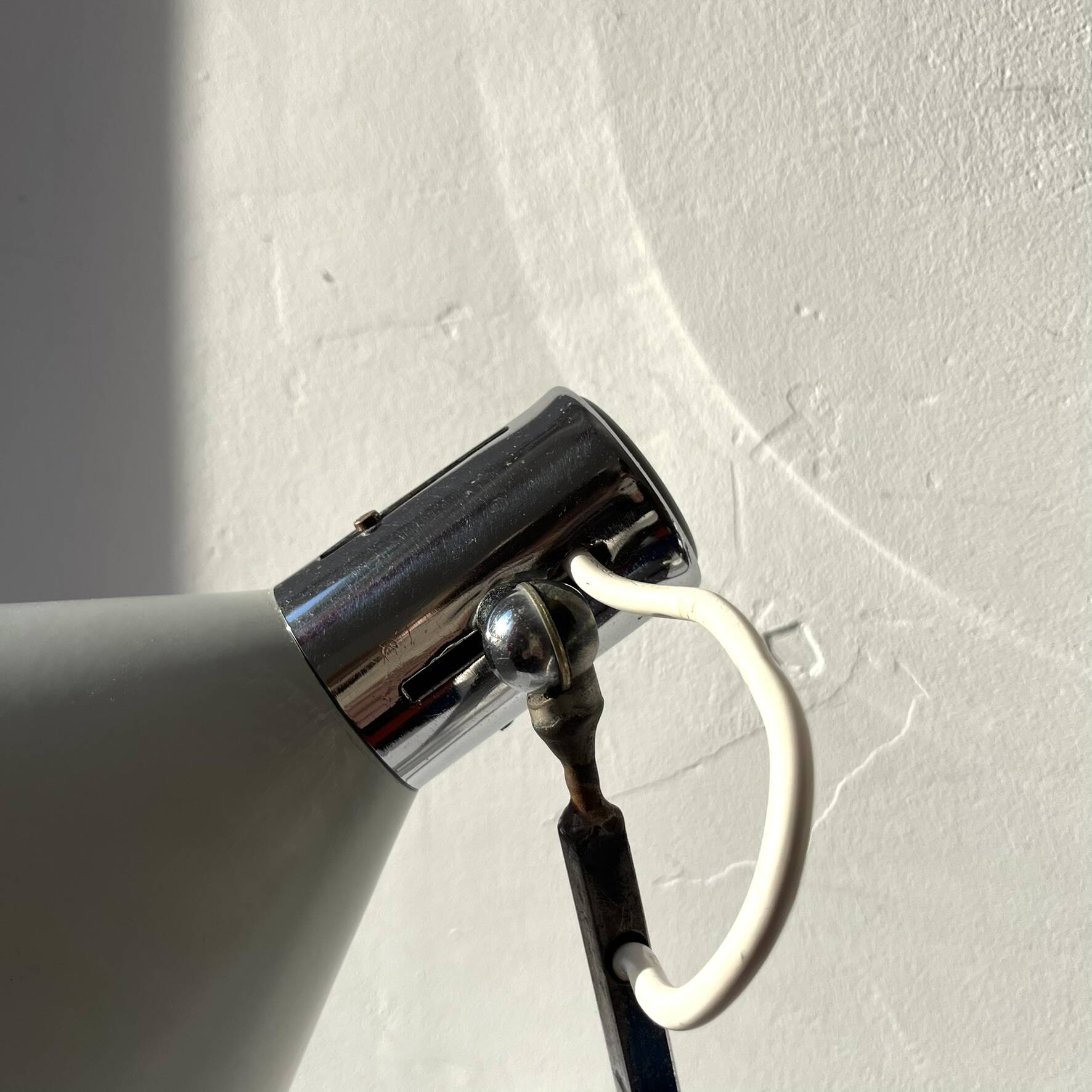 Vintage metal and chrome desk lamp, Italy, 1960s