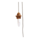 Wooden portable lamp with green cable
