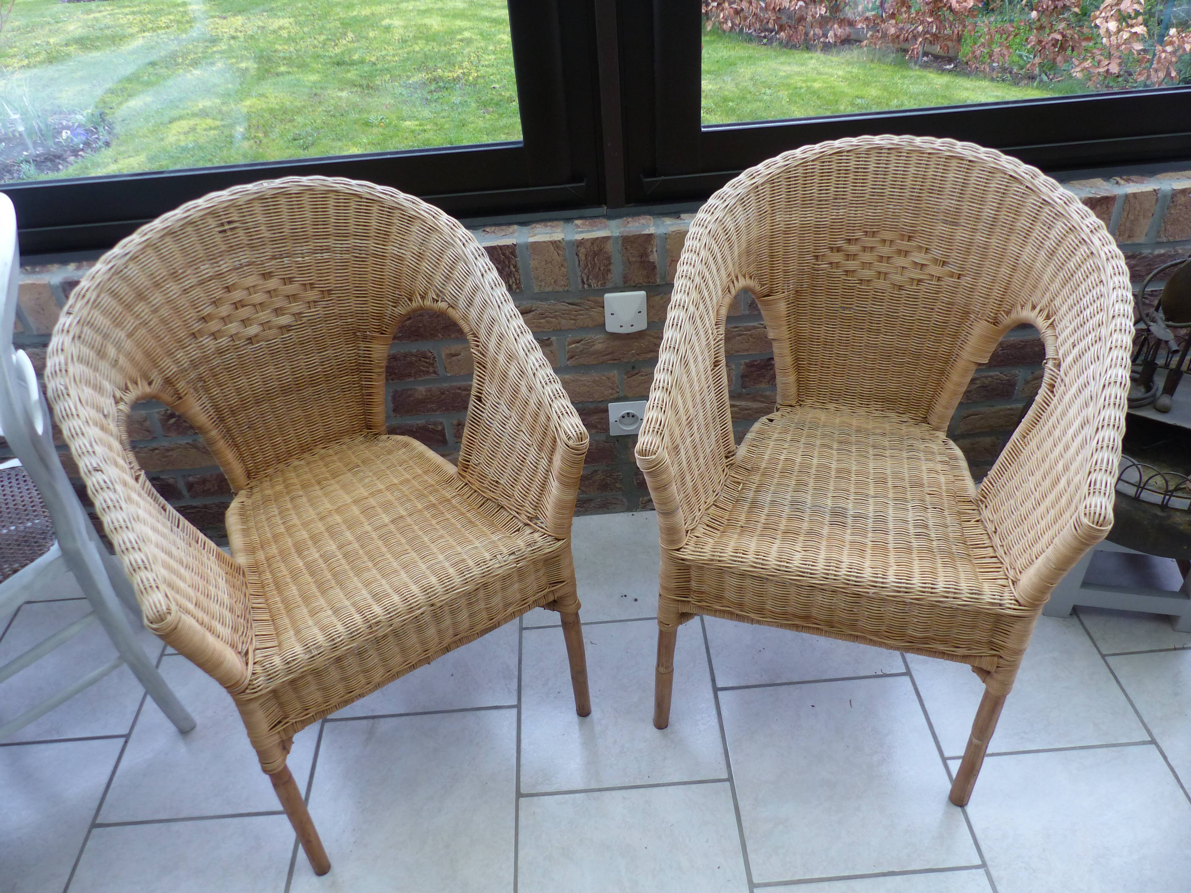 Rattan armchair