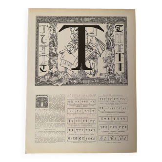 Lithograph letter T - 1930