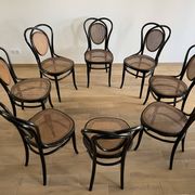 Série de 8 chaises viennoises N.33 de J&J Kohn, 1900