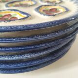 6 vintage MBFA Pornic oyster plates