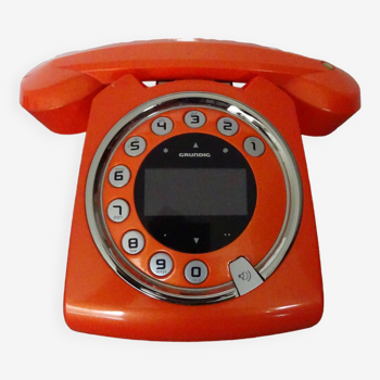 Orange Sixty Grundig vintage style digital cordless telephone