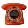 Téléphone orange Grundig modèle Sixty