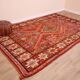 Vintage Moroccan Wool Rug 214 x 325 cm, Berber Handmade Rug Unique