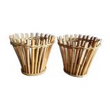 Rattan pots duo
