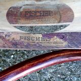 Art Deco desk chair by Fischel in bentwood and leather, 1925