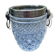 Val Lambert crystal and silver-plated ice bucket with hallmark from the 1950s.