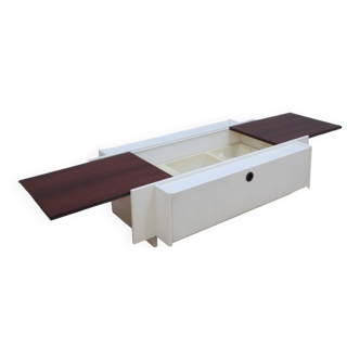 Modular lacquered coffee table with bar FIARM 1960s