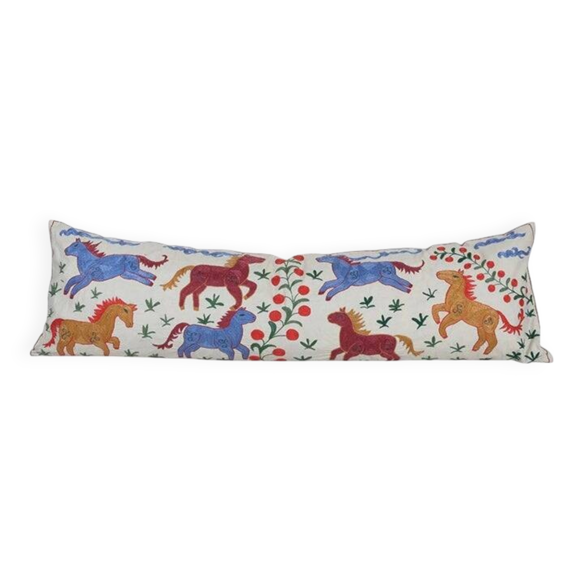 Vintage embroidered cushion cover 46x150 cm