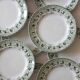 12 flat plates in iron earth model "Mulberry" Saint Amand and Hamage early twentieth century