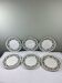 6 assiettes plates décorées