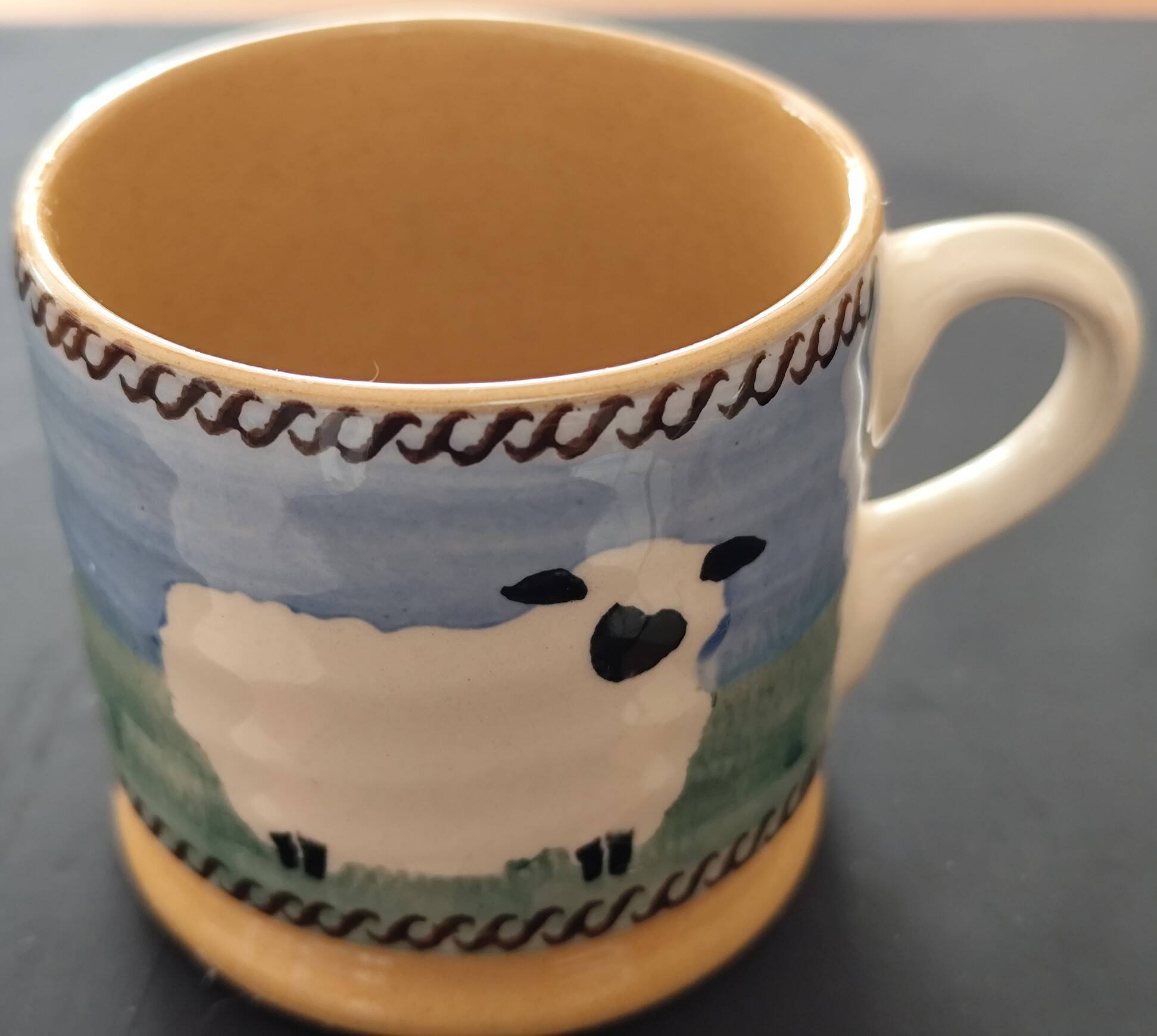 Stoneware Mug, Sheep Decor, Pottery by Nicolas Mosse.
