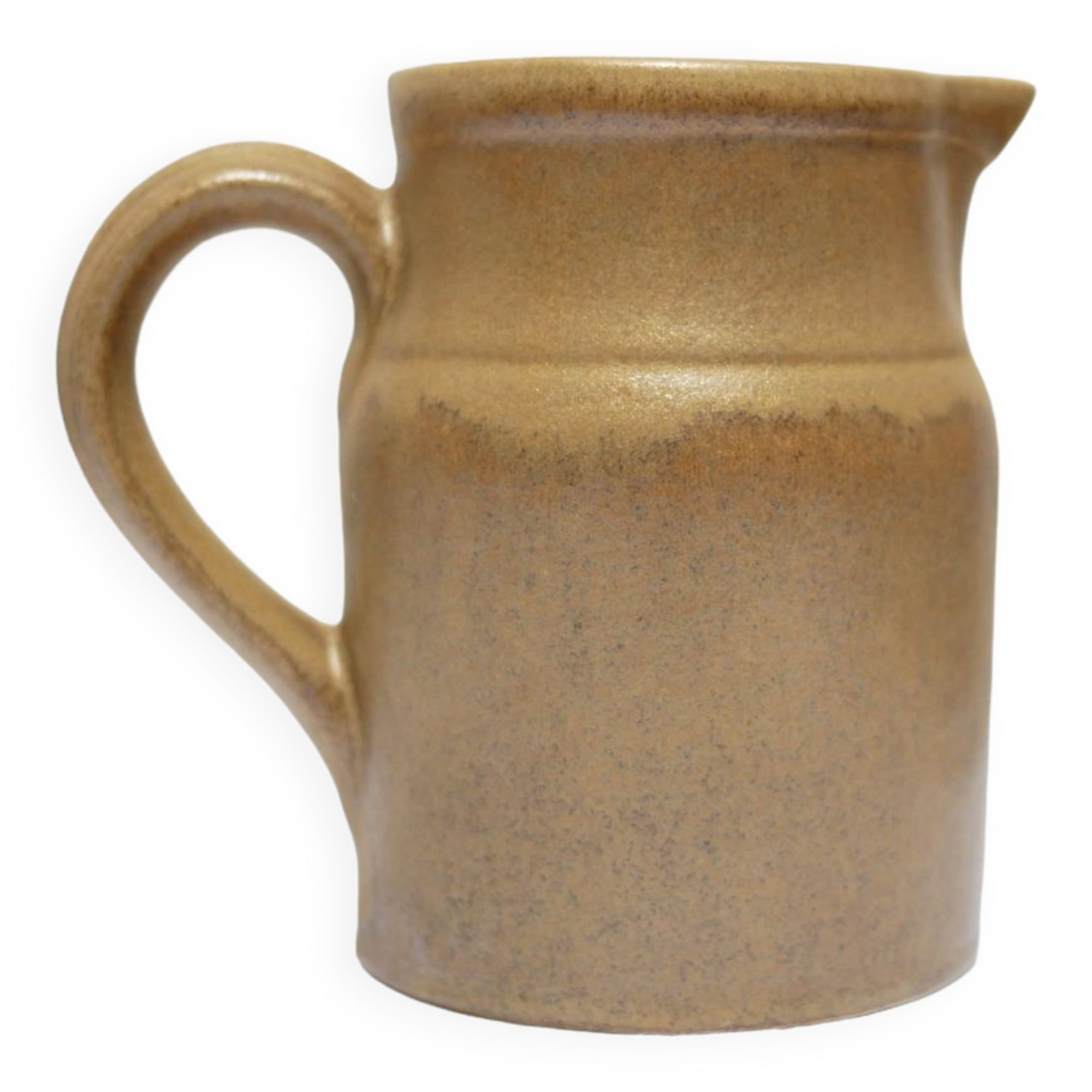 Vintage stoneware pitcher by the Digoin factory, France