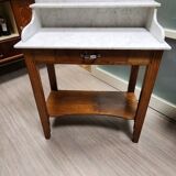 Old dressing table in wood and marble