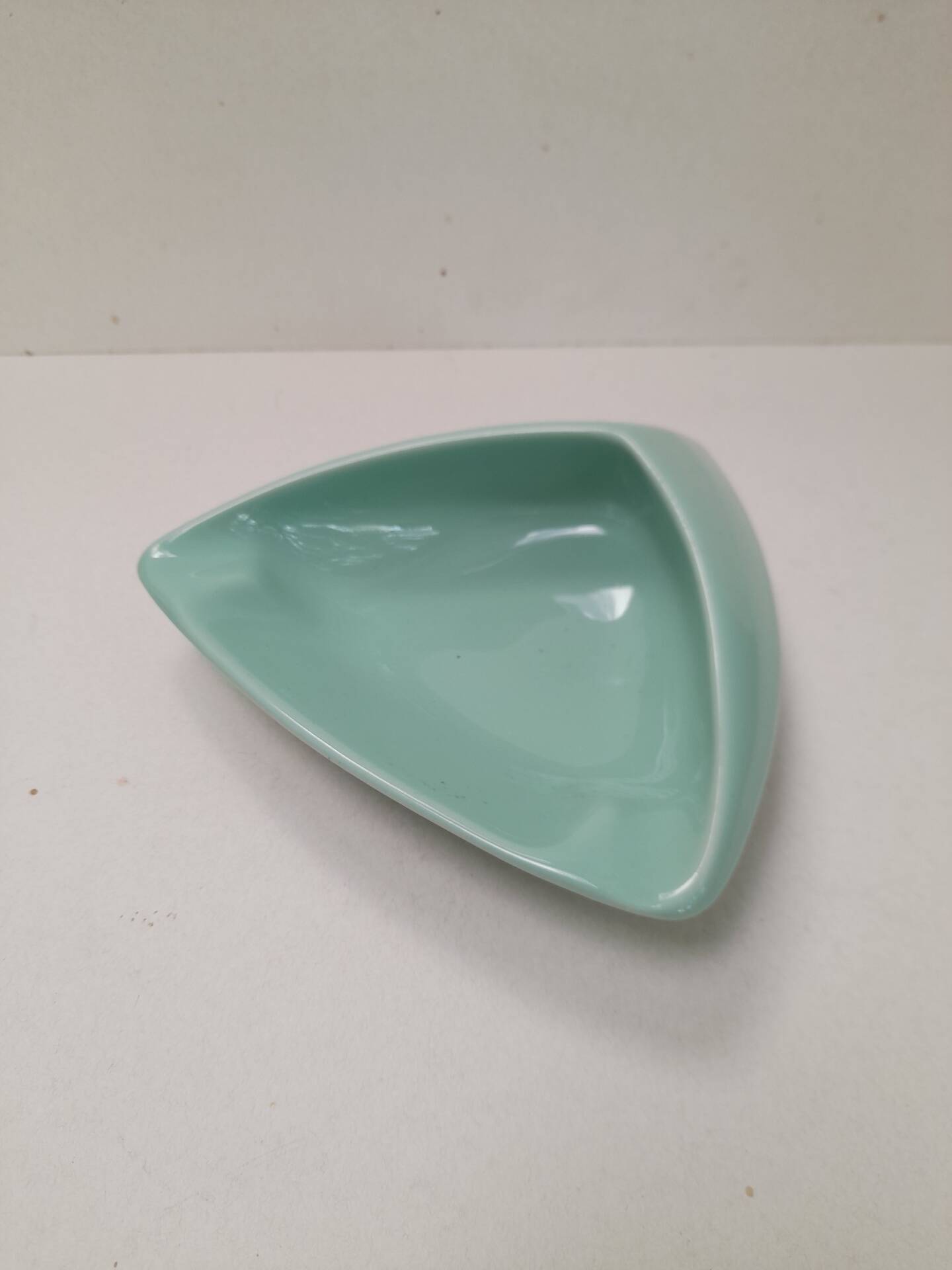 Beautiful turquoise ashtray from the 1950s.