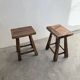 Pair of oak stools from the 1960s.