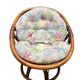 Rotating rattan armchair