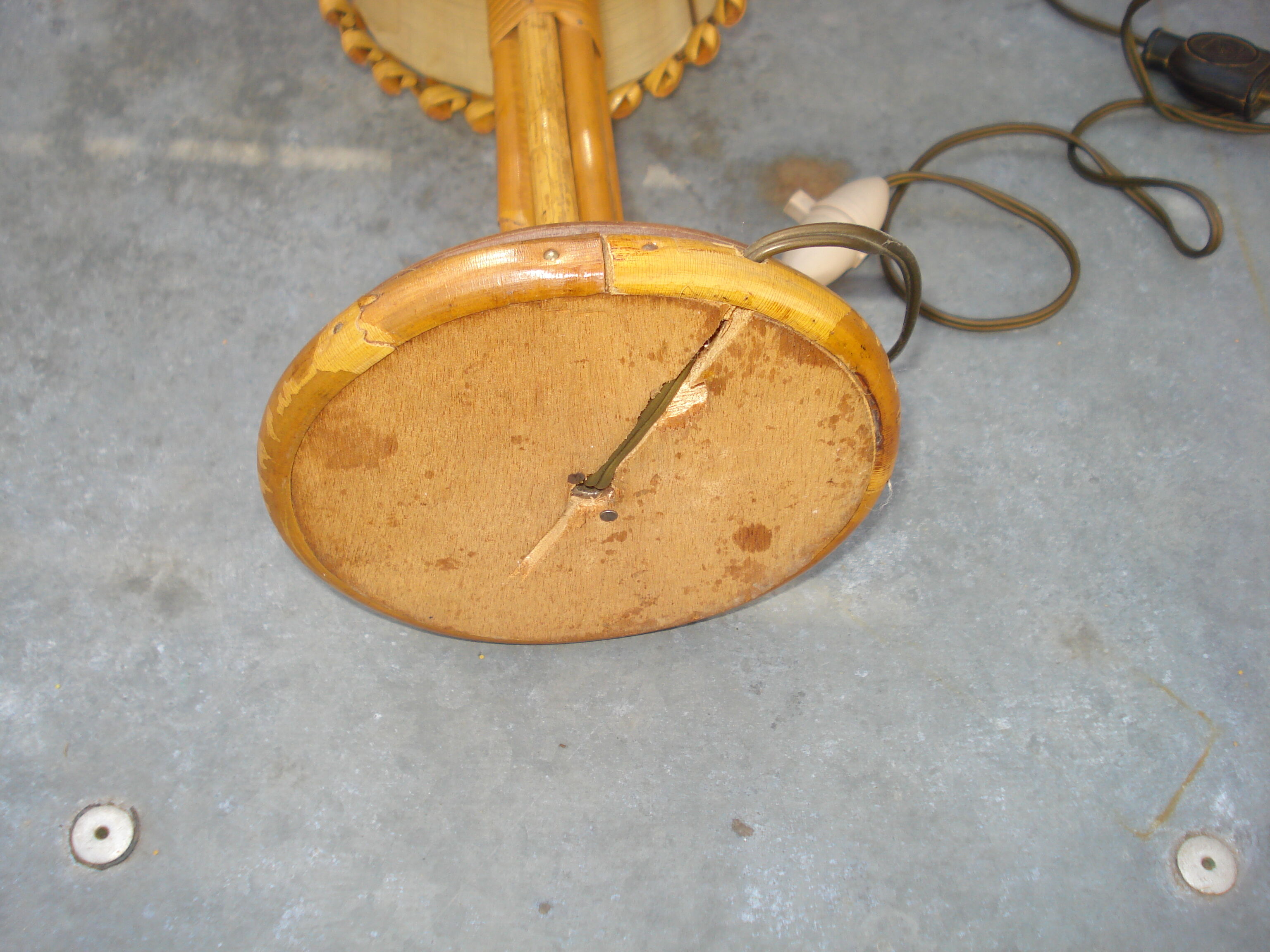 60s bamboo rattan lamp