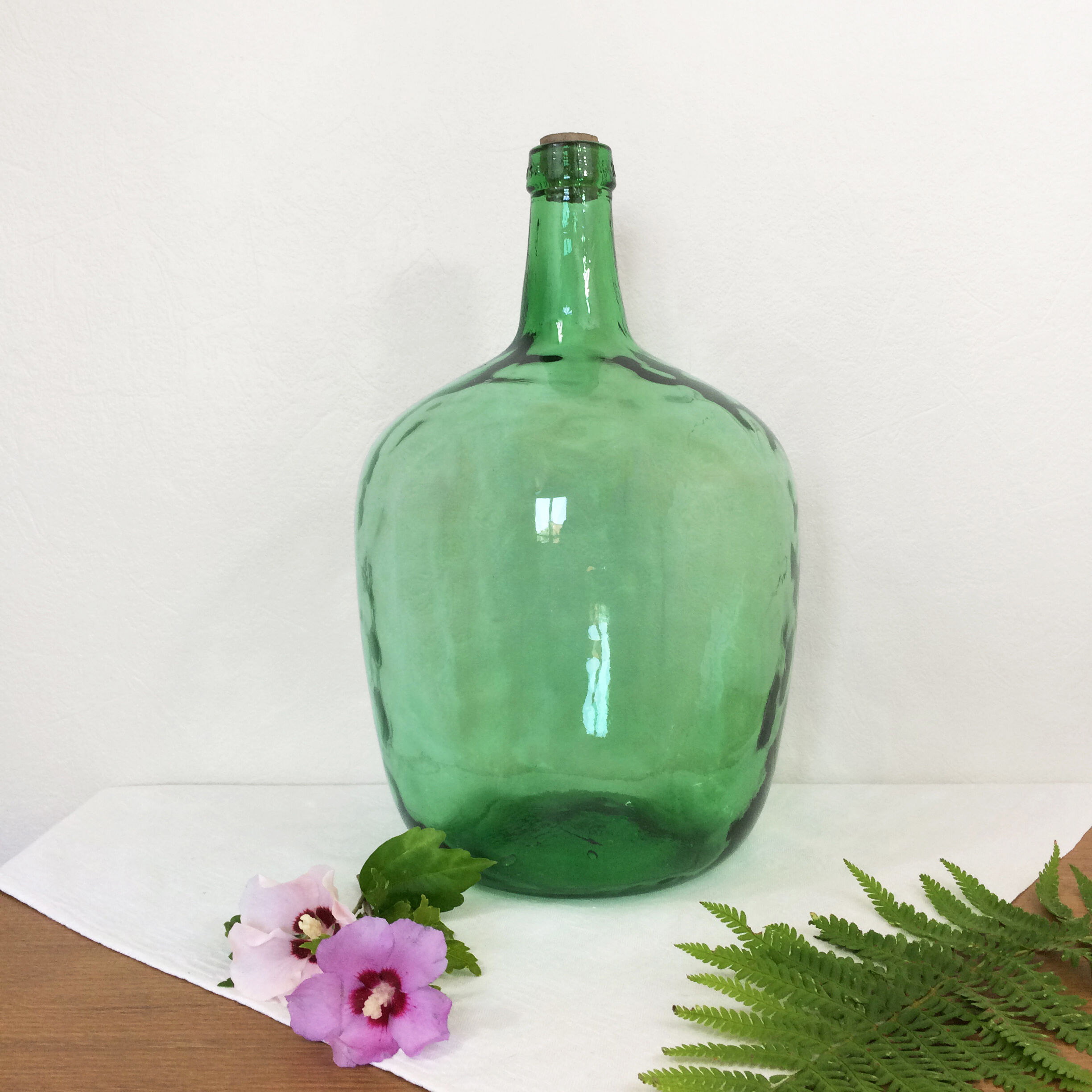 Dame jeanne vintage verte