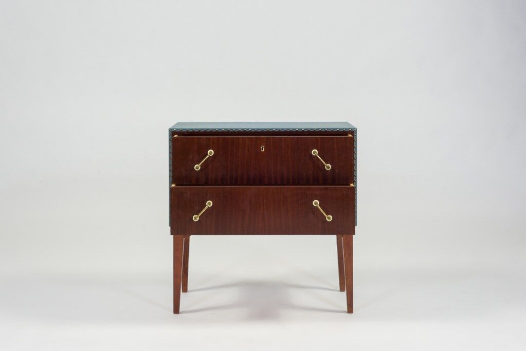 Mahogany and teak chest of drawers from the 1950s