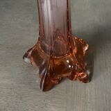 Solifore vase in coral rosé glass 1940