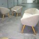 Sofa 3 Chair Danish cocktail of the 50s/60s gray / white