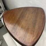 Brutalist oak organic curved oval side or nesting tables, Dutch ca 1960