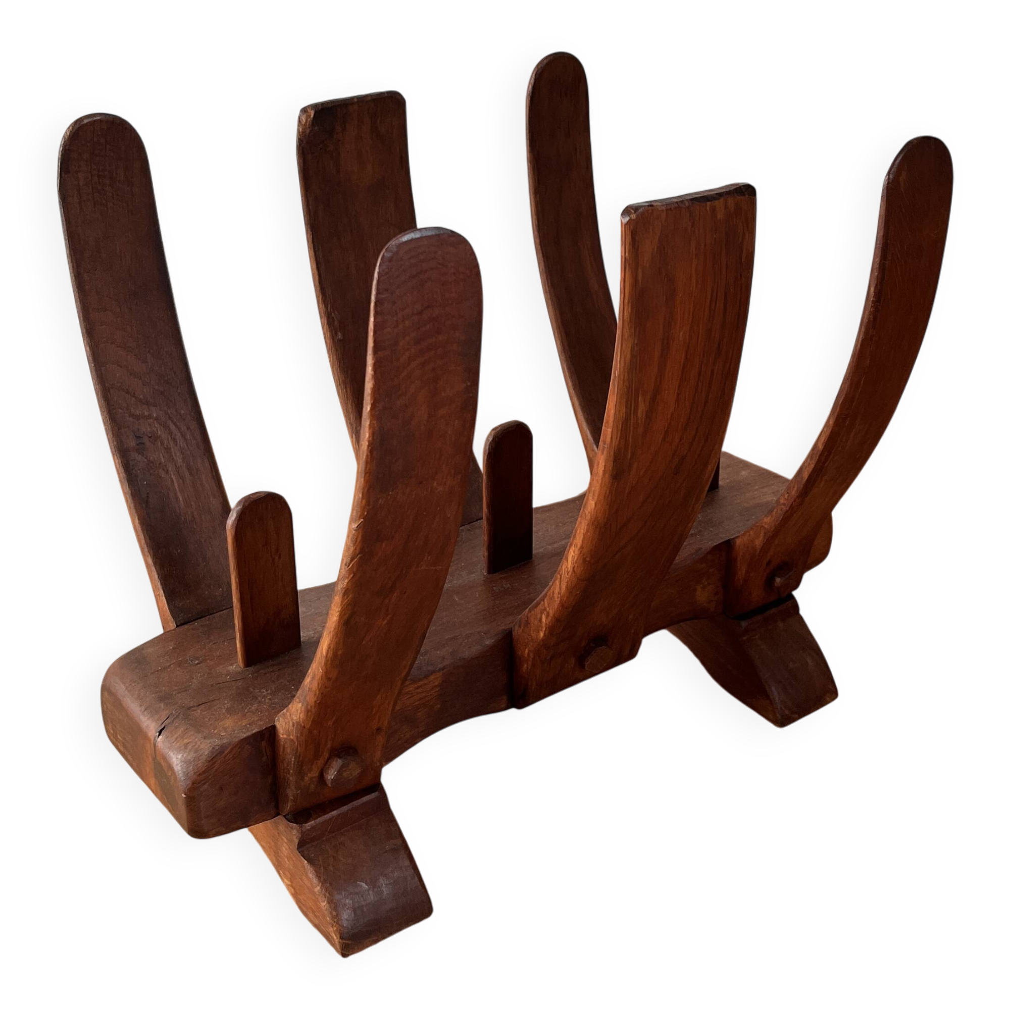 Brutalist magazine rack by Guillerme and Chambron