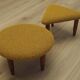Set of two mustard footstools, Danish design, 1990s, production: Denmark
