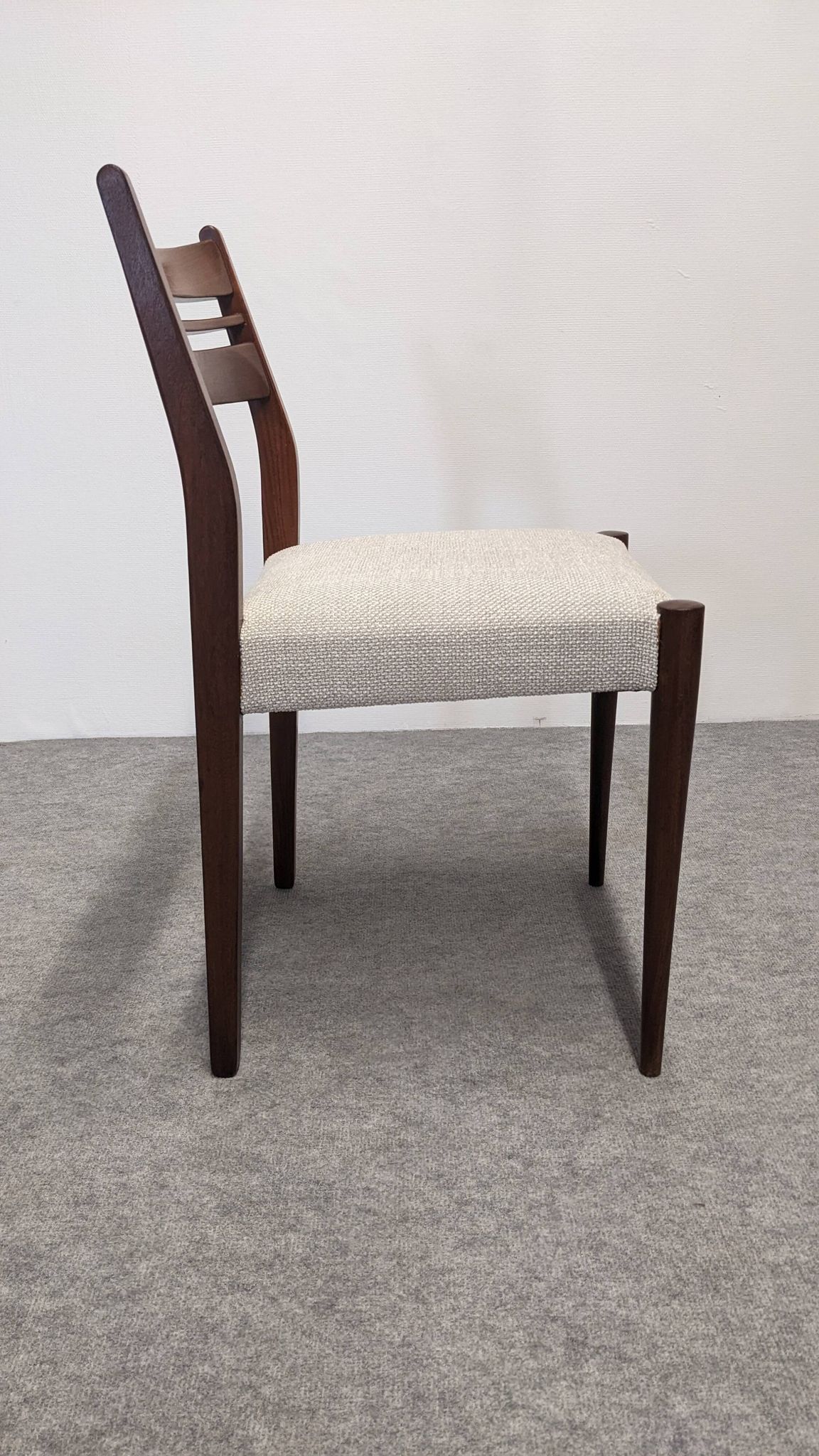Set of 4 Scandinavian style teak chairs, France circa 1970.