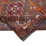 Handwoven one-of-a-kind anatolian purple runner rug 91 cm x 375 cm