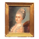 Portrait de femme au pastel vintage