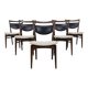 Vintage teak dining chairs by Louis van Teeffelen, 1960s NEW upholstery