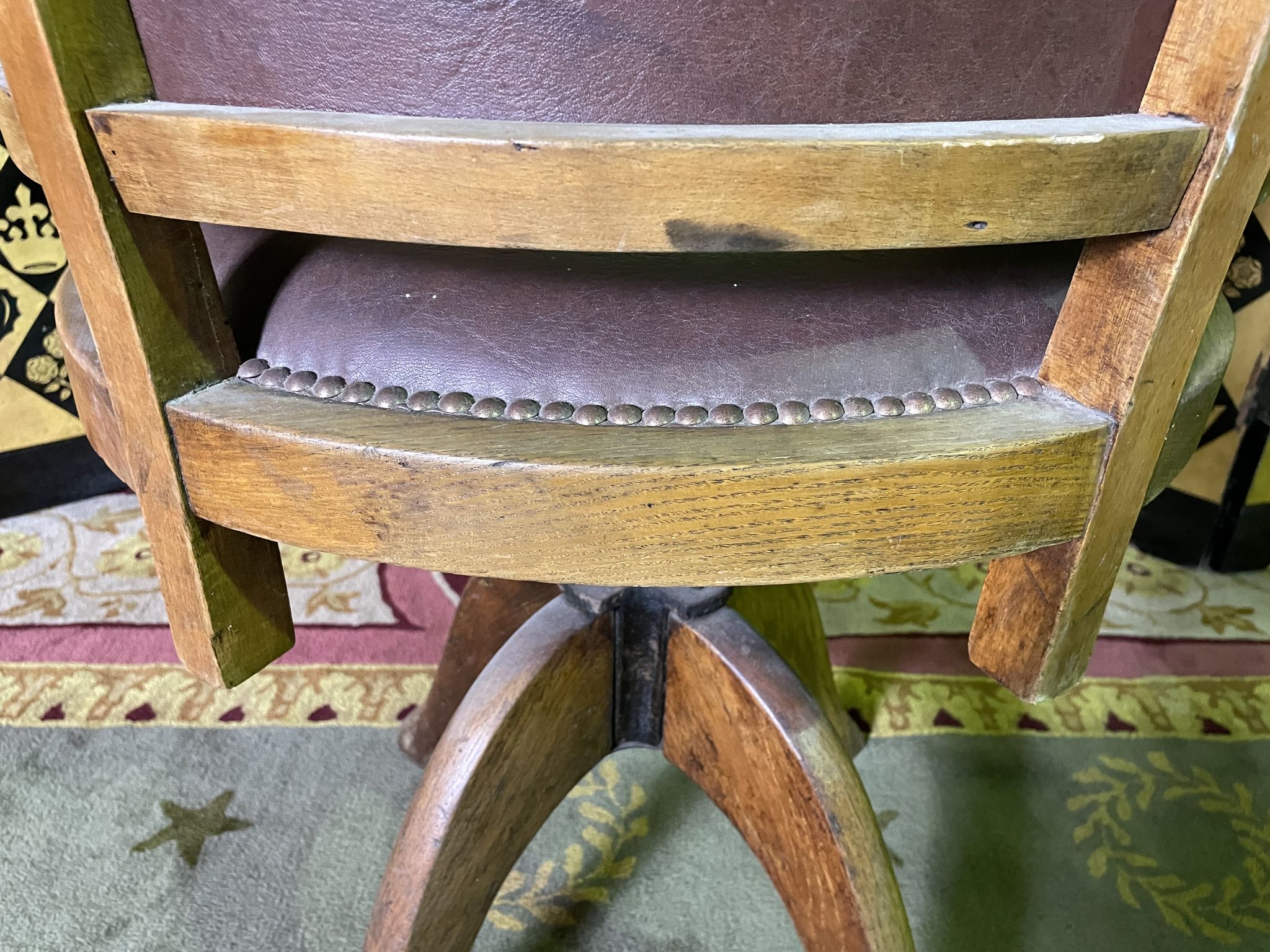 Fauteuil de bureau pivotant époque Art Déco