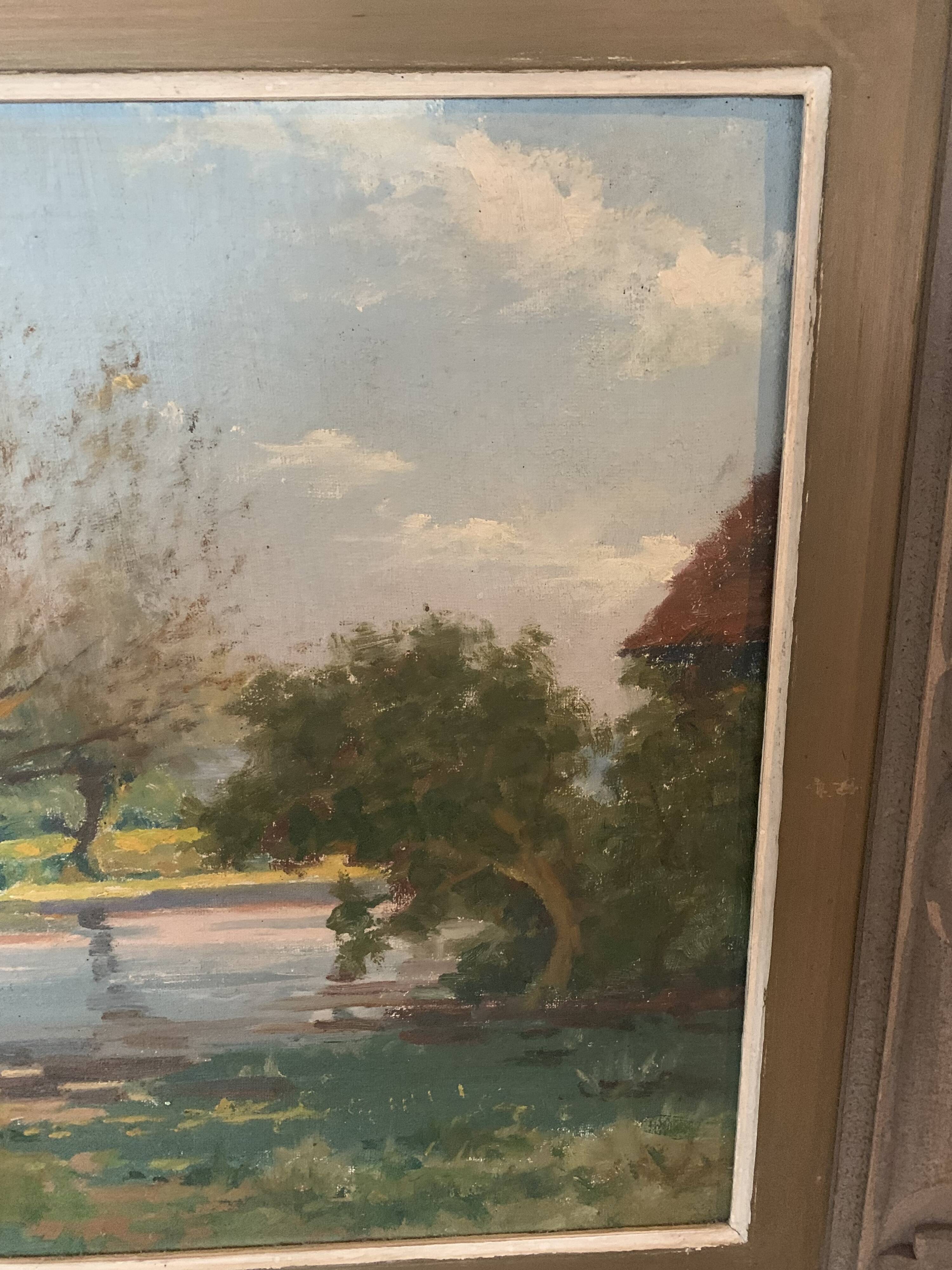 M.deschoot (1899/ 1971 ) oil on canvas countryside landscape